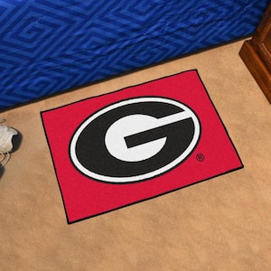 NCAA University of Georgia Red 19 in. x 30 in. Indoor Starter Mat Accent Rug