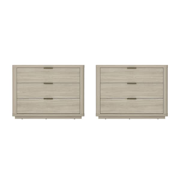 Manhattan Comfort Evelyn Modern Natural 3-Full Extension Drawer 32