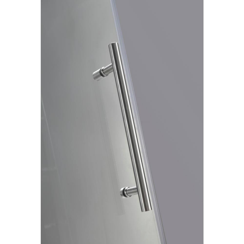 Langham 60" x 75" Frameless Frosted Glass Sliding Shower Enclosure