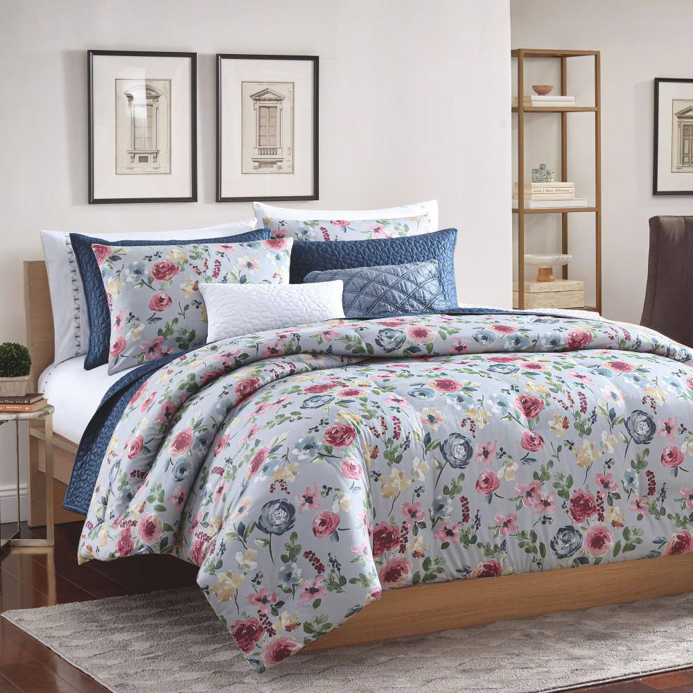 Christy Living Tamsin Cotton Sateen Full/Queen Comforter Set ...