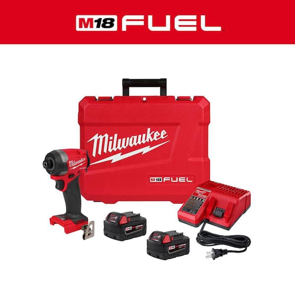 M18 FUEL 18V Lithium-Ion Brushless Cordless 1/4 in. Hex Impact Driver Kit with Two 5.0Ah Batteries Charger Hard Case