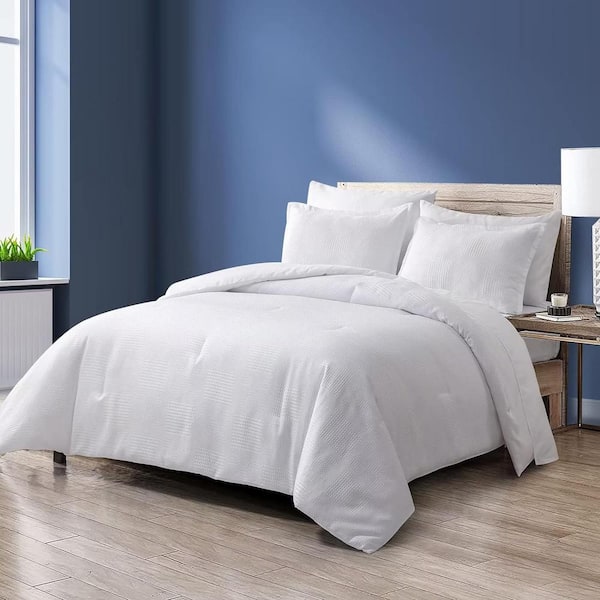 Shatex 3-Piece All Season Bedding Queen Size Comforter Set, Ultra Soft Polyester Elegant Bedding Comforters
