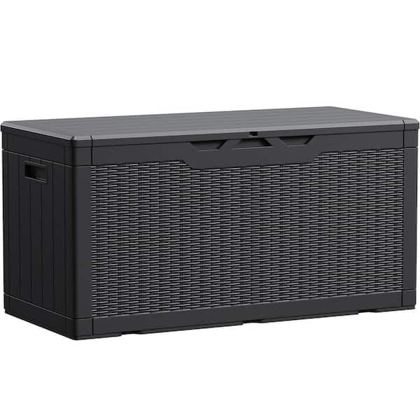 47.8 in. x 21.4 in. x 24.6 in. 100 gal. Waterproof Large Resin Deck Box For Outdoor Lockable Storage Container