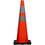 28 in. Orange PVC Reflective Traffic Safety Cone
