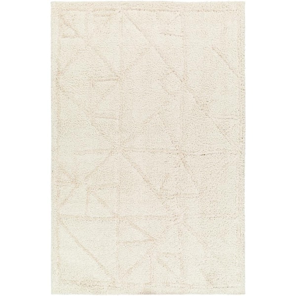 Livabliss Maryland Shag Cream Morrocan 5 ft. x 7 ft. Indoor Area Rug