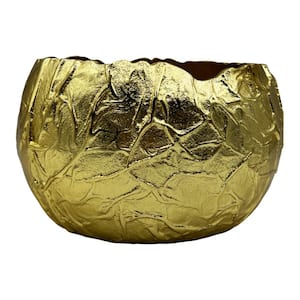 Gold Aluminum Metal Modern Stone Bowl