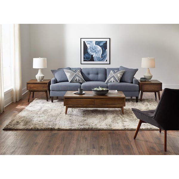 Stormy Gray 2 ft. x 8 ft. Abstract Runner Rug