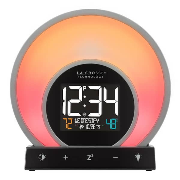Luiheid robot Een centrale tool die een belangrijke rol speelt La Crosse Technology Soluna C79141 Mood Light Alarm Clock with Temperature  and Humidity C79141 - The Home Depot