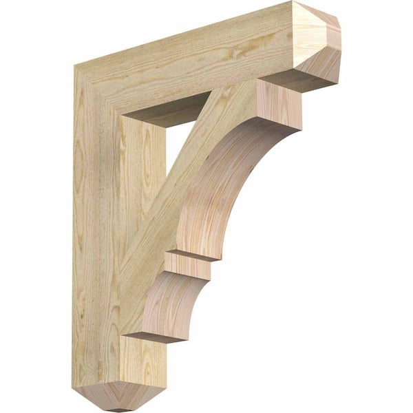 Ekena Millwork 6 in. x 32 in. x 28 in. Douglas Fir Balboa Craftsman Rough Sawn Bracket