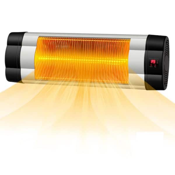 Clihome 1500-Watt Wall-Mounted Electric Infrared Space Heater Adjustable Patio Space Heater w Remote Control, 24H Timer