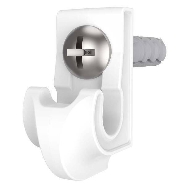 Closetmaid 1 In White Wall Clip Set For Ventilated Wire Shelving 7546 The Home Depot