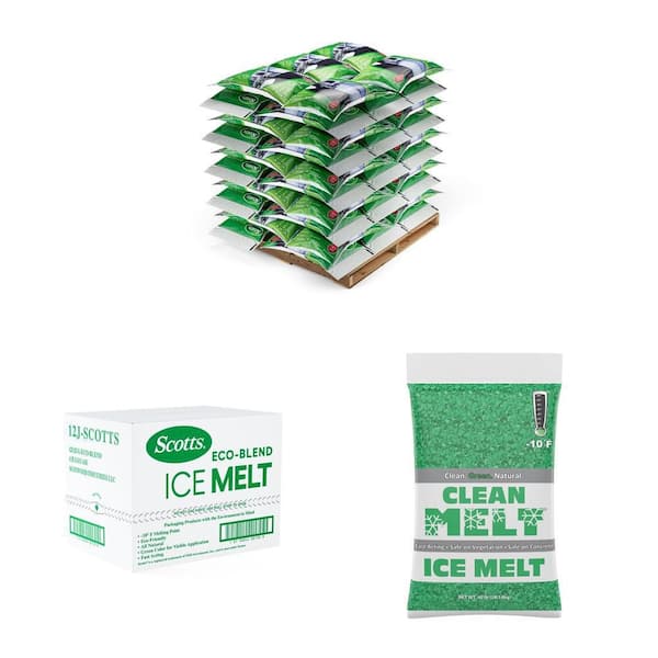 50 lbs. Eco Blend Ice Melt Pallet (50 Bags), 12 lbs. Jug Case (4 Jugs) and 40 lbs. Bag Combo