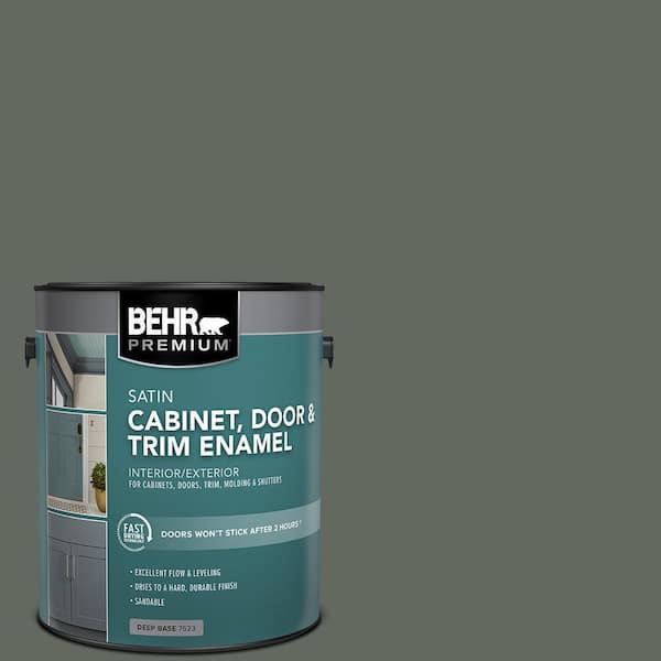 BEHR PREMIUM 1 gal. #N410-6 Pinecone Hill Satin Enamel Interior/Exterior Cabinet, Door & Trim Paint