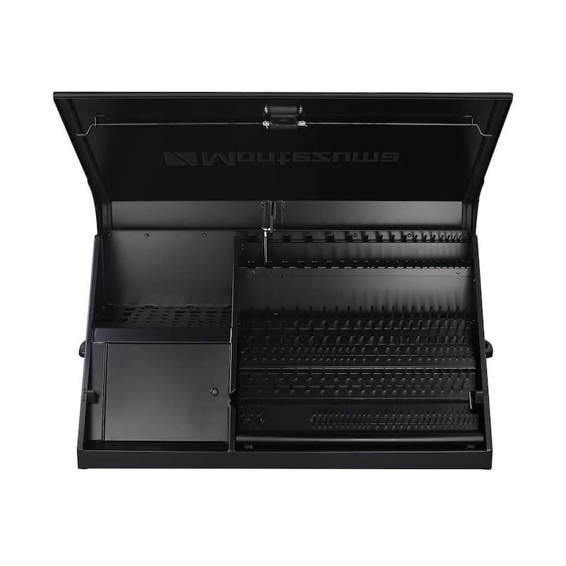 42 in. W x 18 in. D Portable Triangle Top Tool Chest for Sockets, Wrenches and Screwdrivers in Flat Black