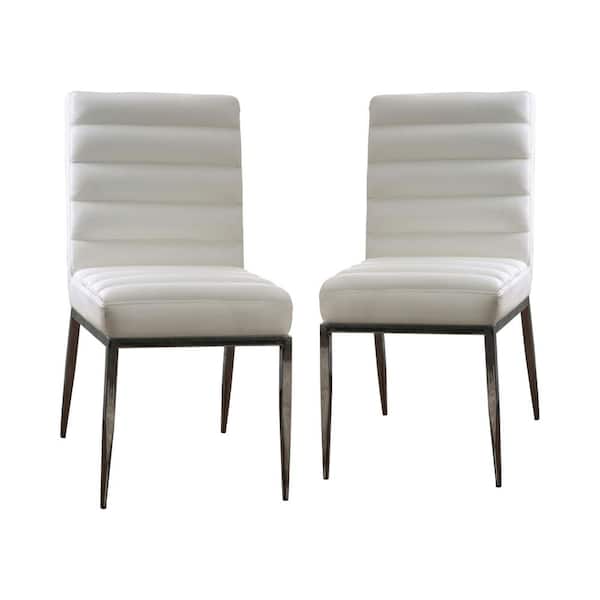 Furniture of America Jadore White Side Chairs (Set of 2)
