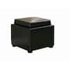 Baxton Studio Tate Contemporary Black Leather Upholstered Storage