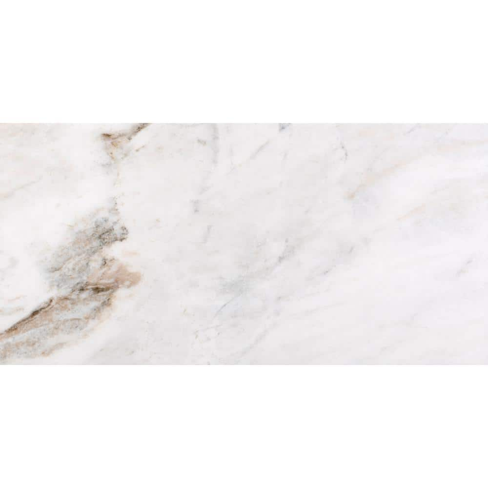 Emser Kalta Fiore 12 in. x 24 in. Marble Floor and Wall ...