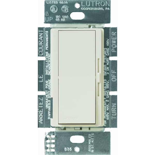 Lutron Diva Dimmer Switch for Magnetic Low Voltage, 800-Watt/Single-Pole, Light Almond (DVLV-10P-LA)