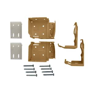 2.5 in. Cordless Faux Wood Side Mounting Bracket Set in Chestnut