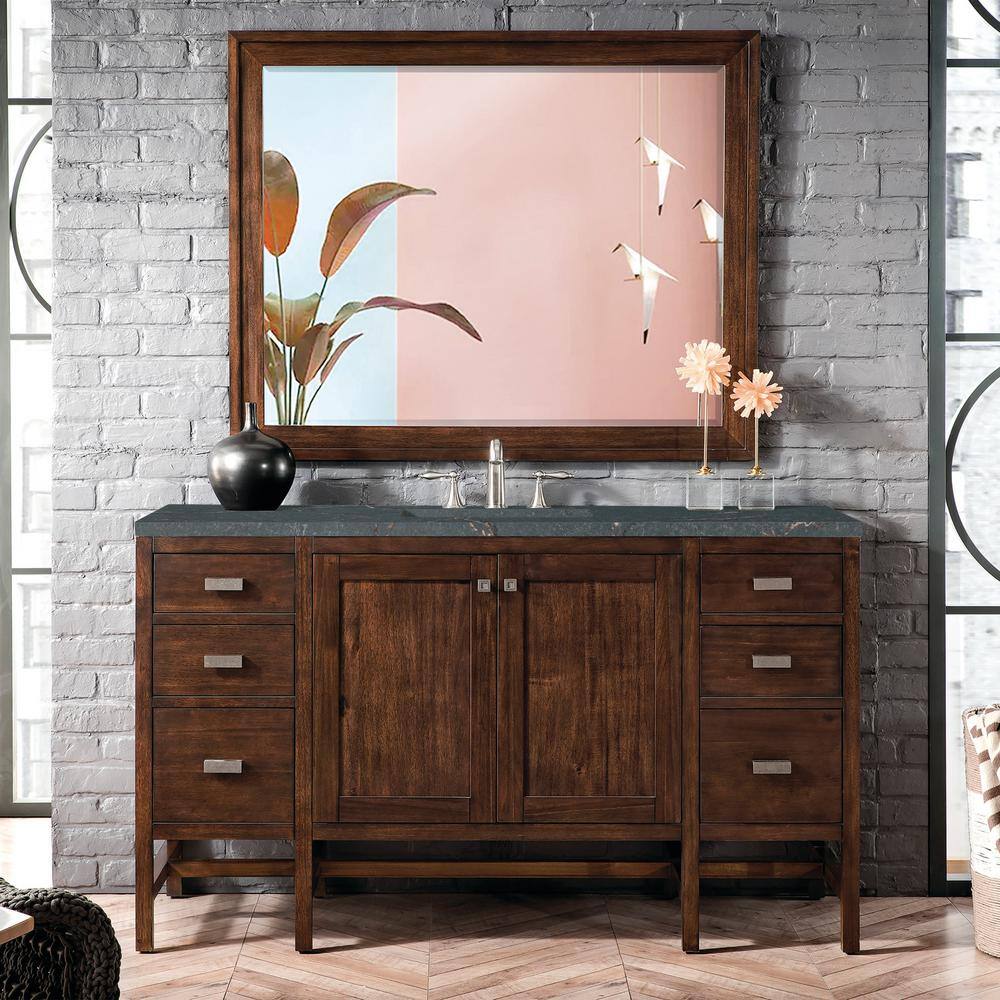 Addison 60" Dark Wood Single Bathroom Vanity with Drawers