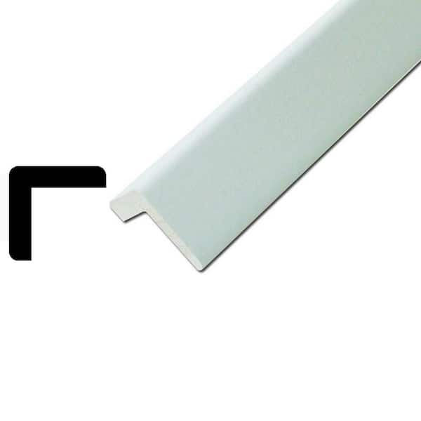 Alexandria Moulding 1-5/16 in. D x 1-5/16 in. W x 96 in. L Pine Wood Prime White Finger-Joint Outside Corner Drip Cap Moulding Pack (6-Pack)
