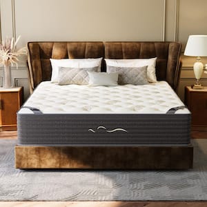 King Firm Hybrid Cashmere Fabric 14 in. Tight Top with Cooling Gel Memory Foam and Support Dual-Sided Mattress