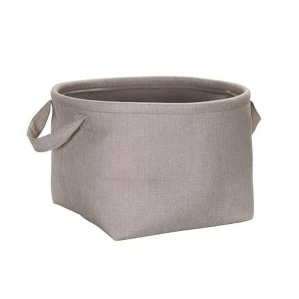 Cotton/linen Canvas Foldable Opening Medium Fabric Laundry Basket Holding  And Arranging Laundry Bucket 35*45CM Metal Basket with Bedroom Storage