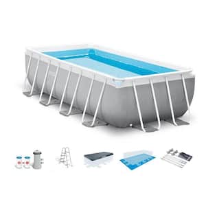16 ft. x 42 in. Prism Frame Rectangular Above Ground Swimming Pool Set with Canopy