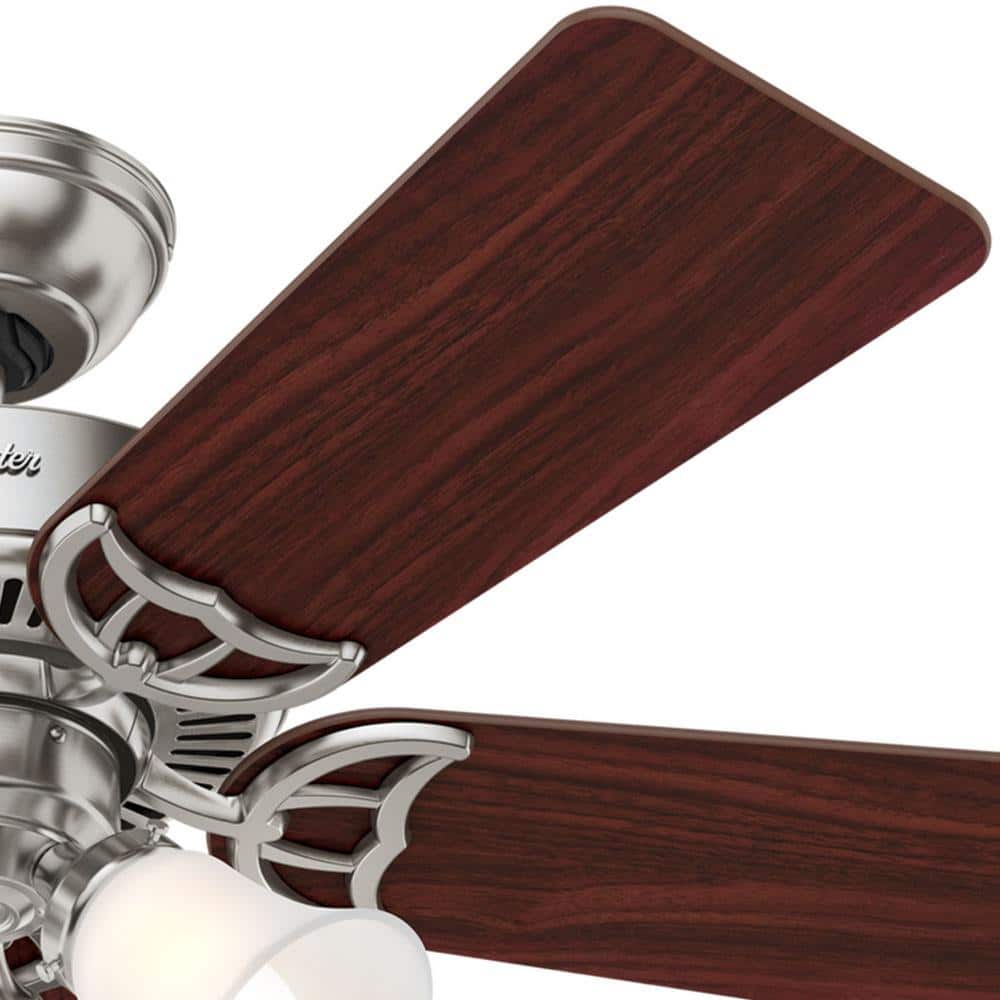 Brushed Nickel Ceiling Fan with Cherry and Maple Blades