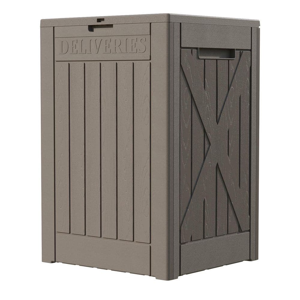 Patiowell 48 gal. Lockable Storage Deck Box, Package Delivery Box for ...