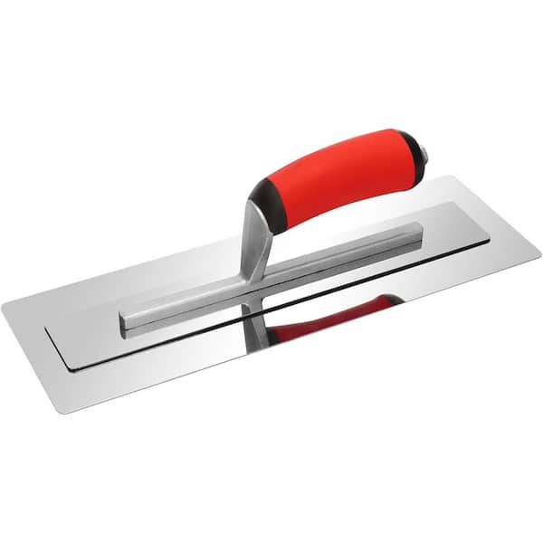 13.7 x 4.1 in. Drywall Finish Trowel with Ergonomic Handle Stainless Steel Blade for Smoothing and Edging