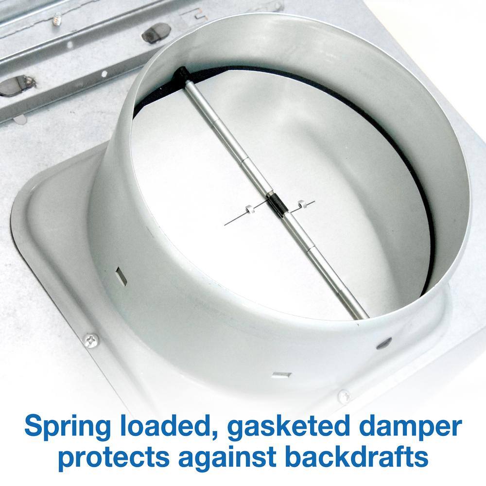 White Galvanized Steel Ceiling Mount Energy Star Exhaust Fan