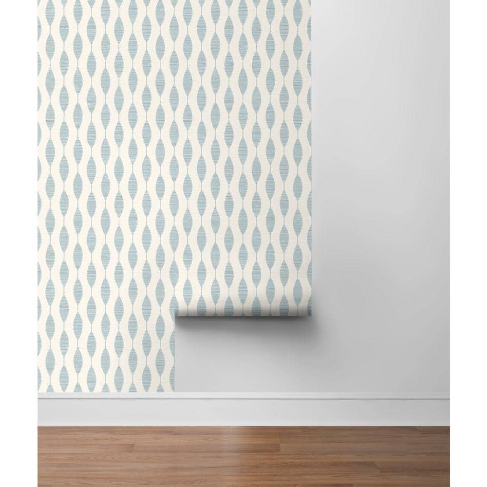 Blue Opal Geometric Vinyl Peel and Stick Wallpaper