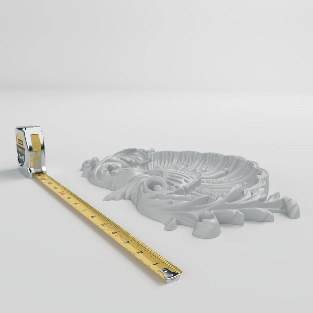 Primed White Polyurethane Shell Onlay Scroll