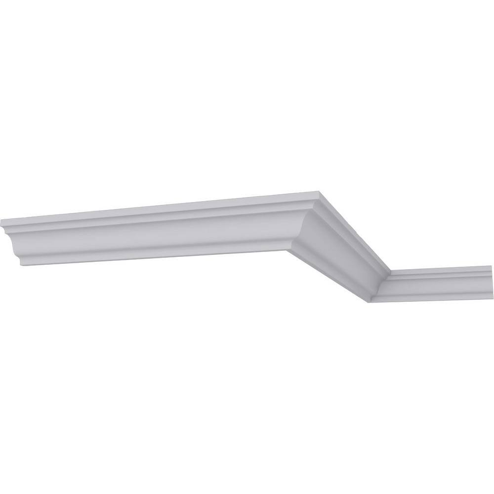 Hillsborough Traditional Smooth Polyurethane Crown Moulding, 94.5" Length