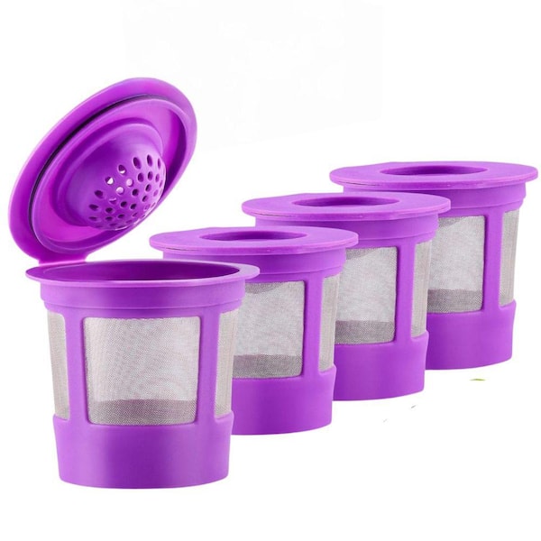 Zulay Kitchen Reusable K Cups Coffee Filter (4-Pack)