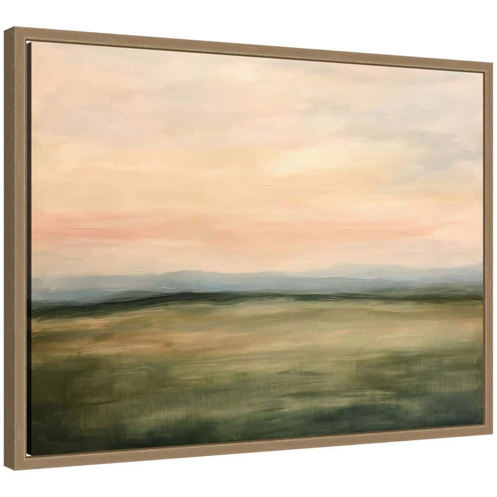 Sylvie Evening Meadow by Amy Lighthall Landscape Framed Canvas Art Print 18 in. x 24 in. price history on PriceWatchPro