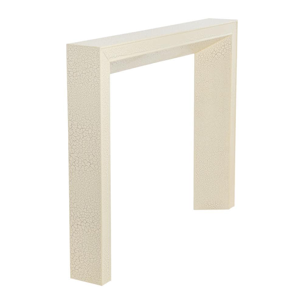 Distressed Cream MDF Decorative Fireplace Mantel, 50" x 40"