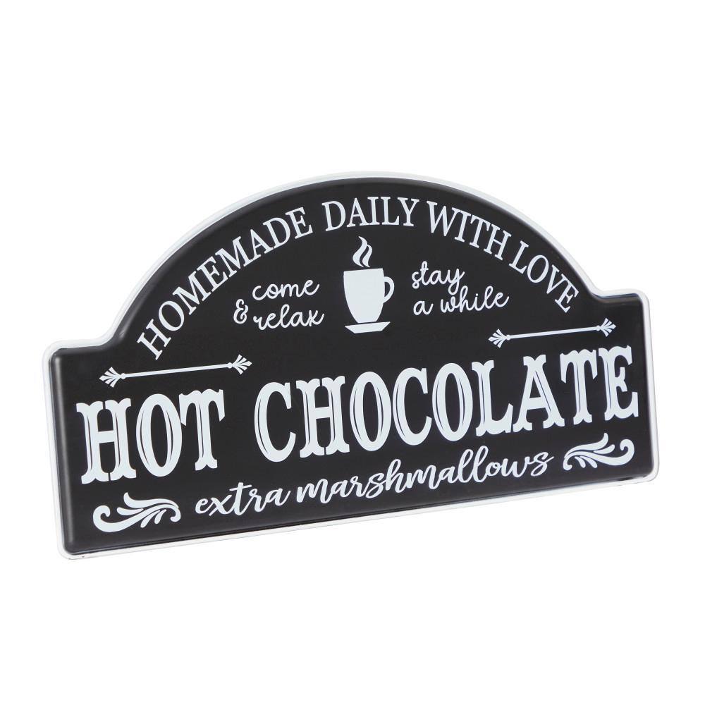 Black Iron Rustic Farmhouse Hot Chocolate Wall Sign