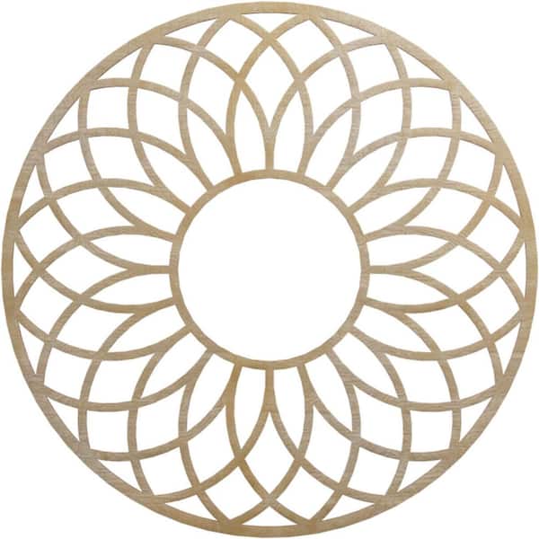 0.375 in. x 36 in. x 36 in. Wood Medallion Moulding