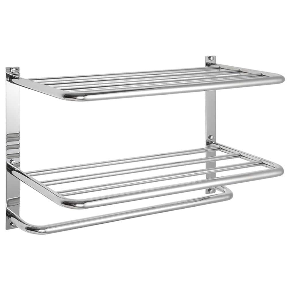 22 in. Brushed Nickel 3-Tier Wall Mounted Towel Rack with Tower Bars in Sta