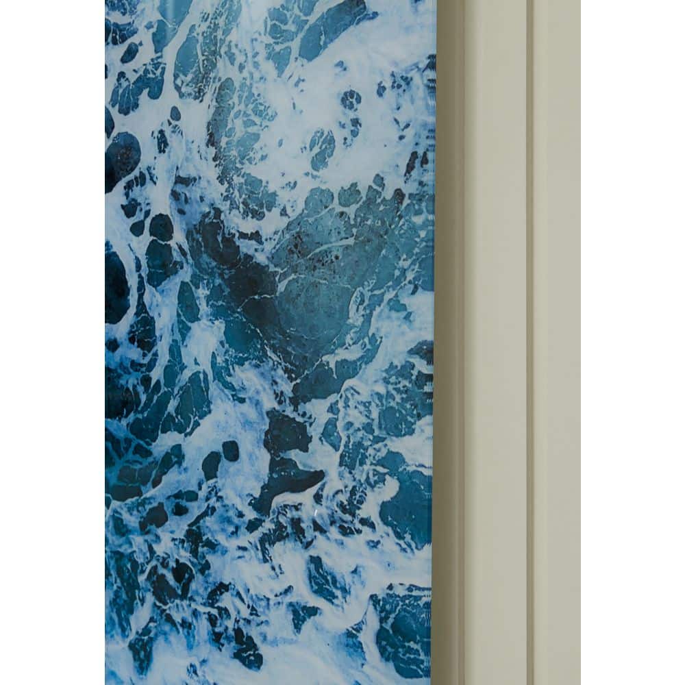 Turquoise Ocean Waves Glass Wall Art, 36" x 48"