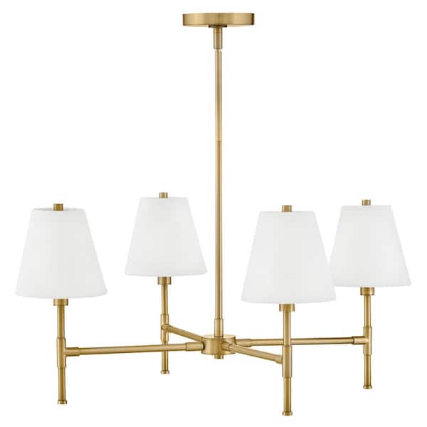 LARK - Beale 4-Light Lacquered Brass Chandelier