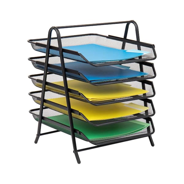 Modern 2-Tier Green & Transparent Desk Organizer Storage Rack Acrylic Adjustable Shelf