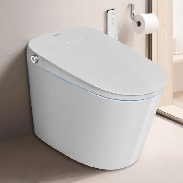 Smart Bidet Toilet Elongated with ADA Height,1000g MaP Flushing, Built in Tank, Auto Open&Close Lid, 1.1/1.6GPF,in White