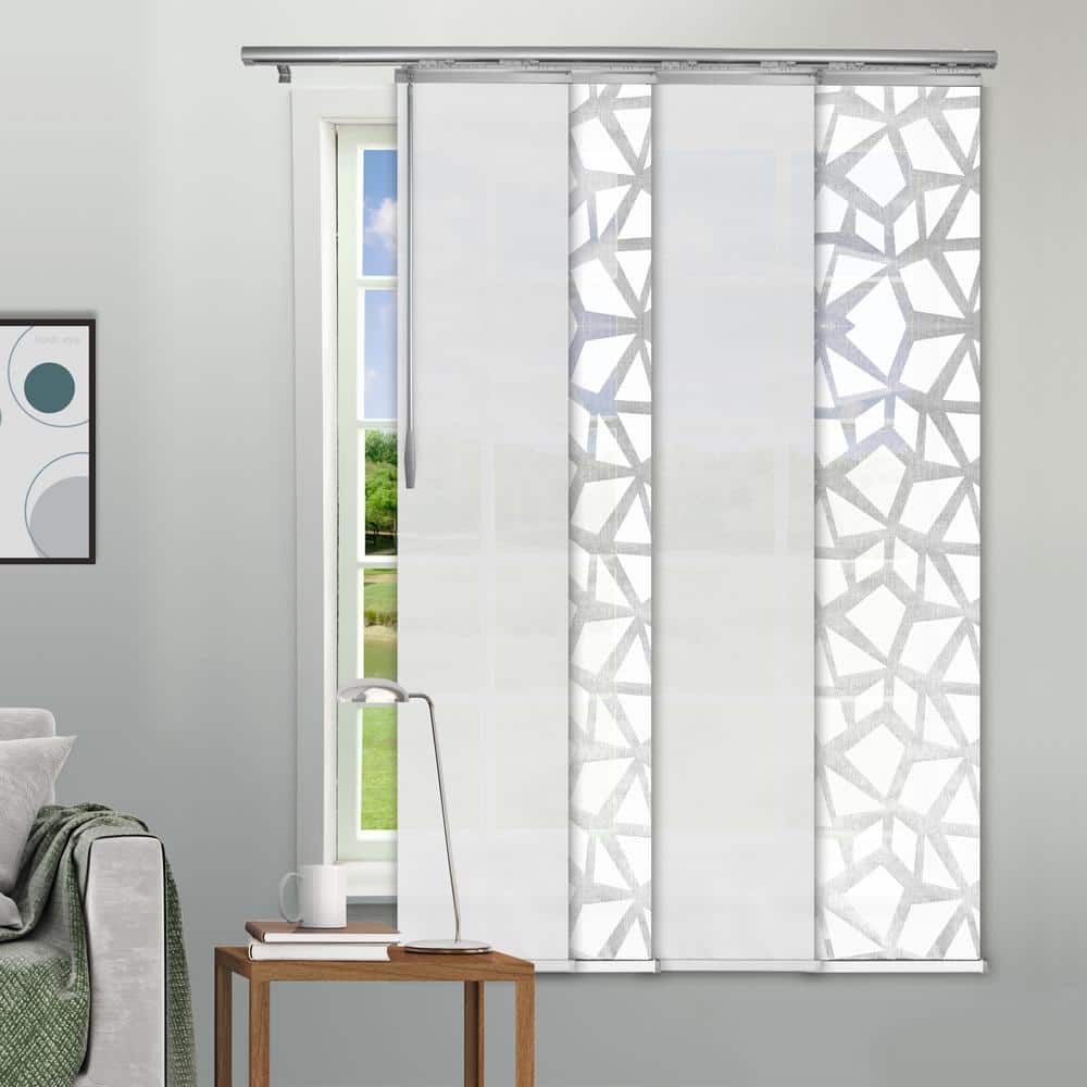 Silver Storm Lighting Filtering Sliding Single Rail Track Room Divider with 15.75 in. Slates, 34 in.-57 in. W x 94 in. L price history on PriceWatchPro