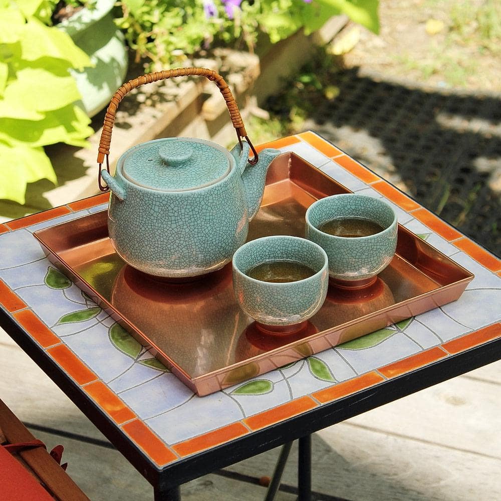Square Copper Plated Stainless Steel Decorative Tray