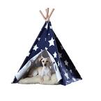 Medium Blue with White Stars Pet Teepee
