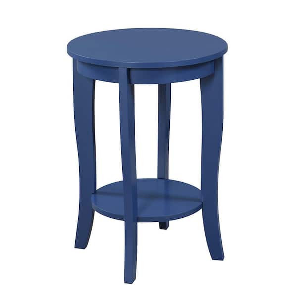 Convenience Concepts American Heritage Cobalt Blue Round End Table