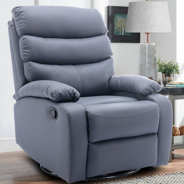 Pinksvdas Recliner Dark Gray Recliner, Rocking Swivel Recliner Sofa
